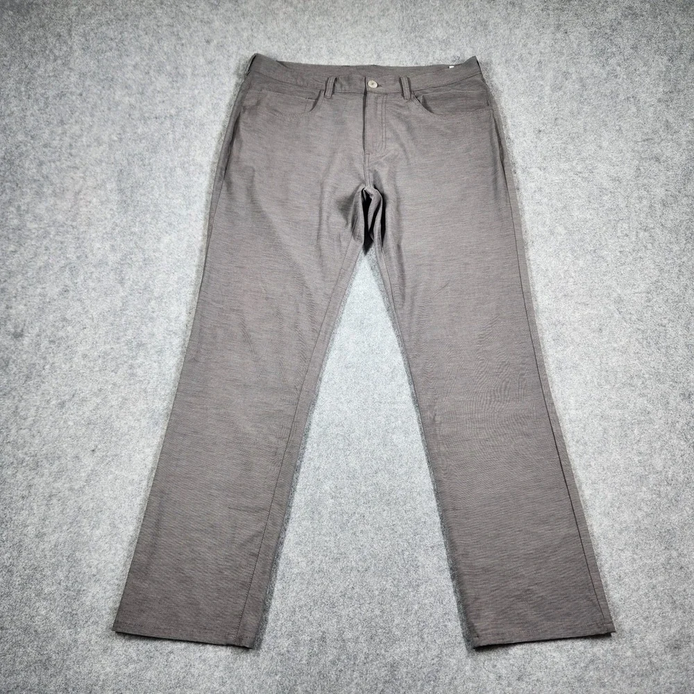 Callaway Mens 36x32 Gray Performance Stretch Golf Pants Flat Front Casual Chino - Picture 2 of 14